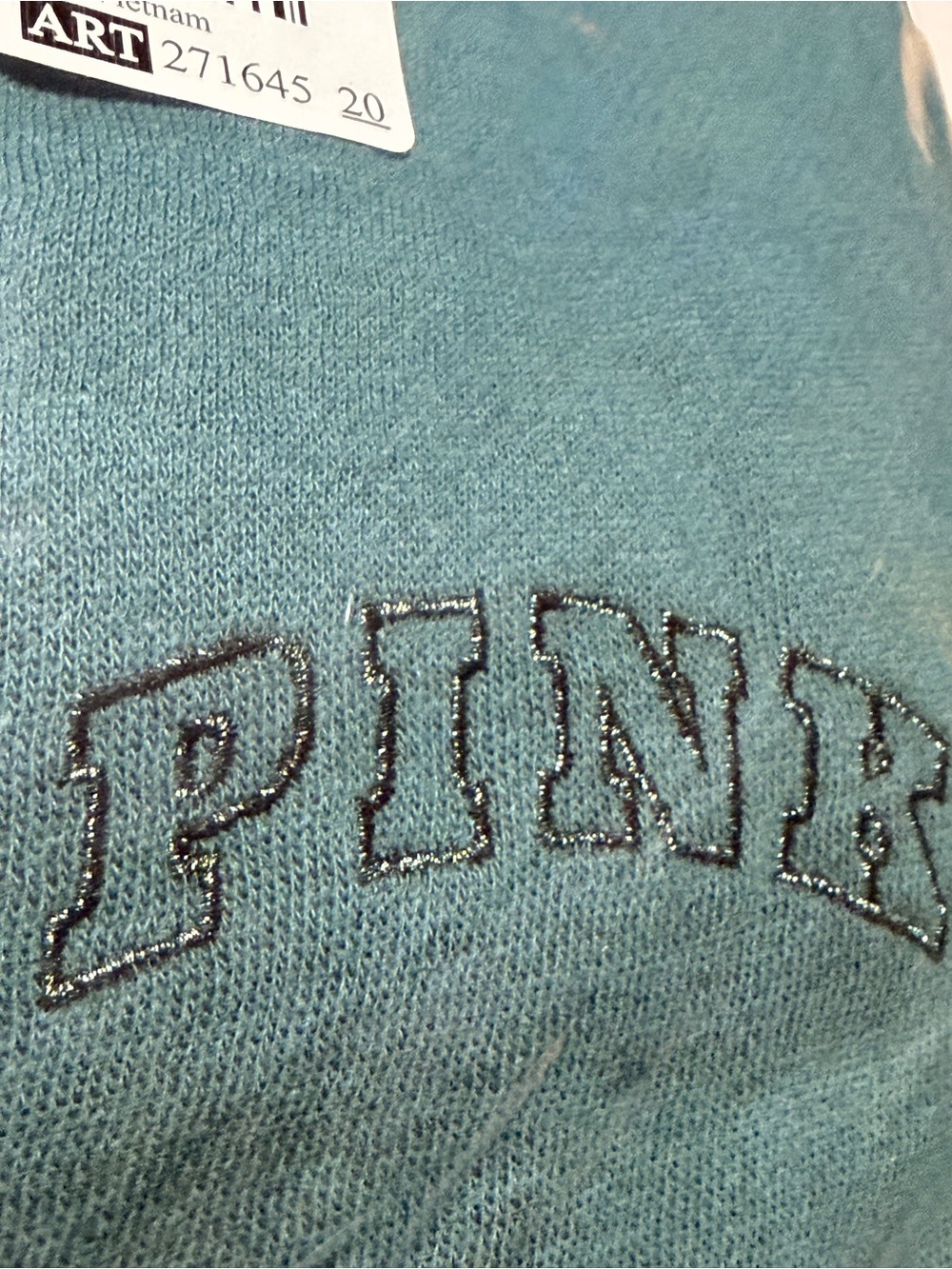 PINK Victoria's Secret Forest Green Drawstring Joggers - Picture 3 of 5